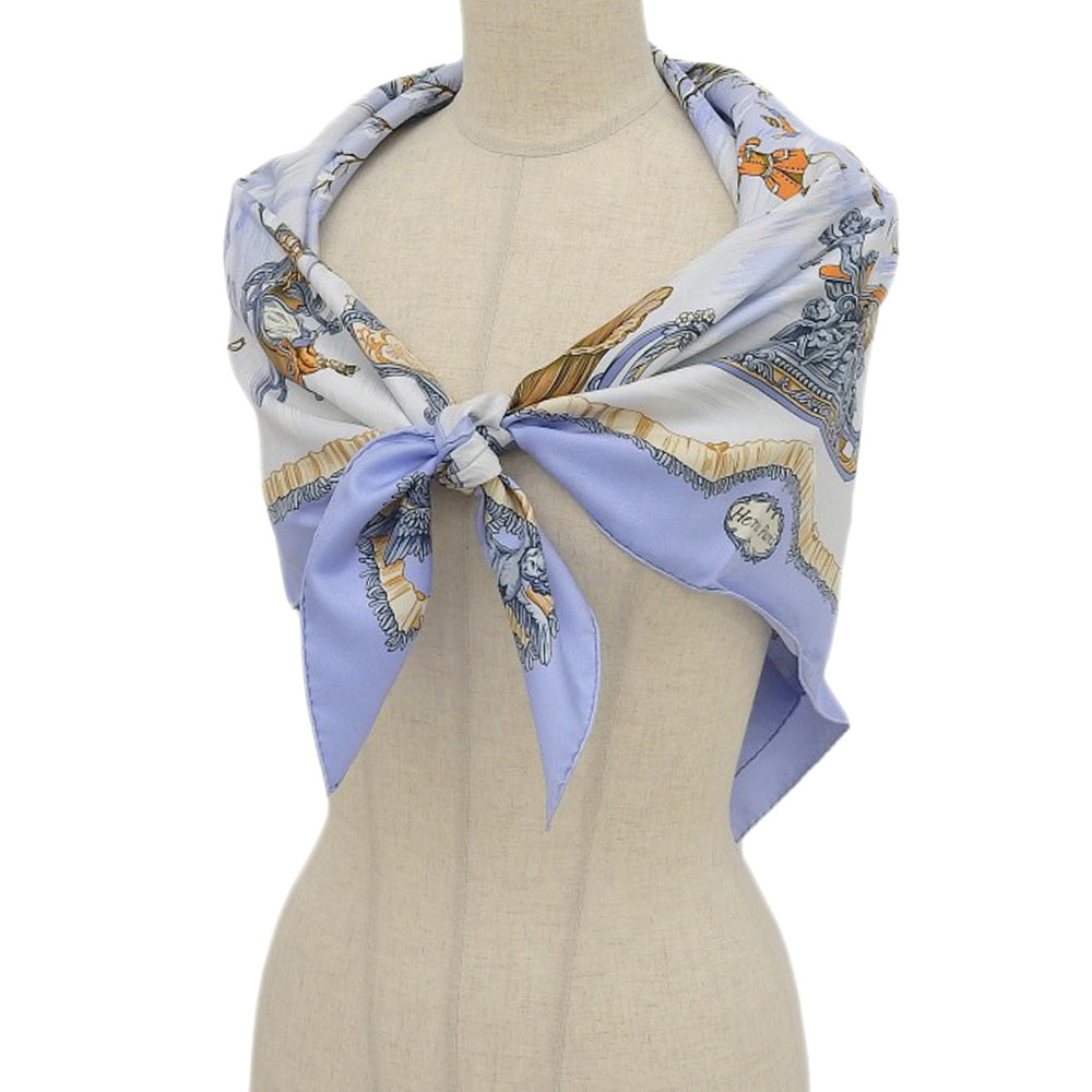 Hermes Silk Scarf Carré 90 Blue