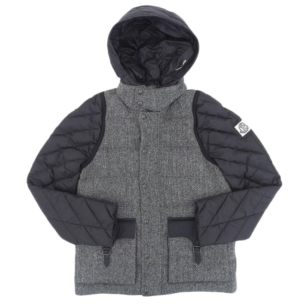 Moncler Gamme Bleu Herringbone Down Jacket