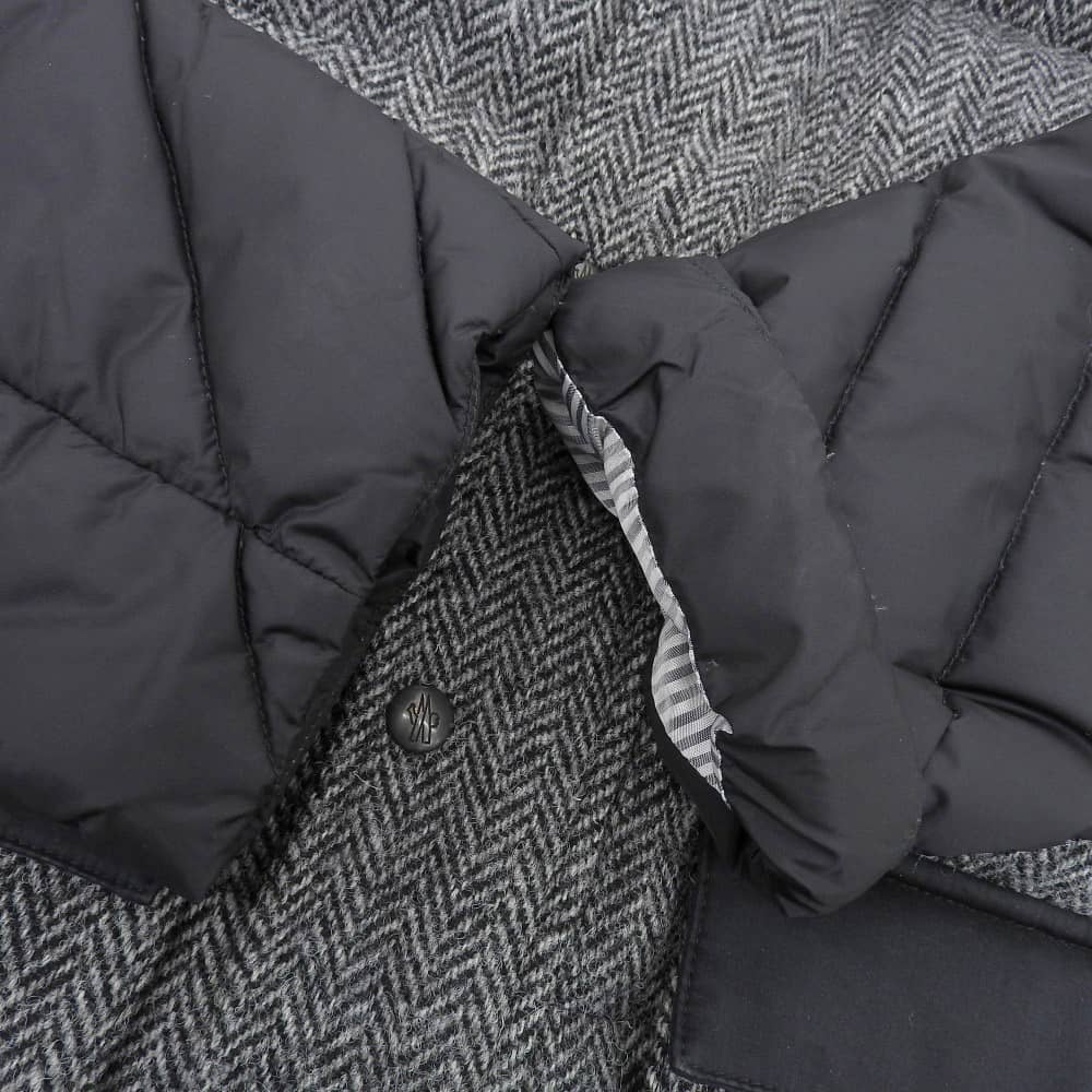 Moncler Gamme Bleu Herringbone Down Jacket in Great Condition