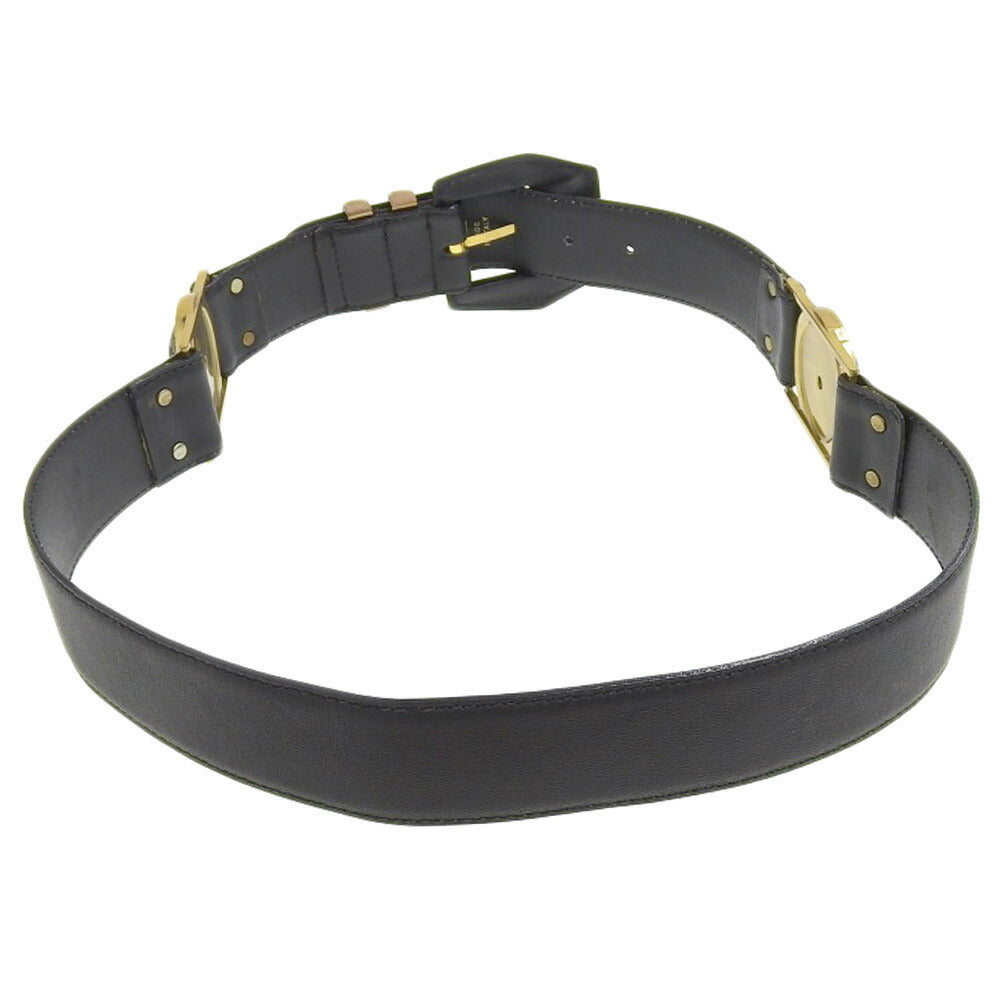 Versace Medusa Leather Belt Black