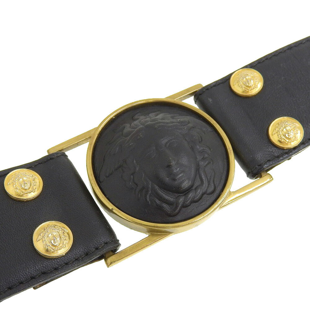 Versace Medusa Leather Belt Black