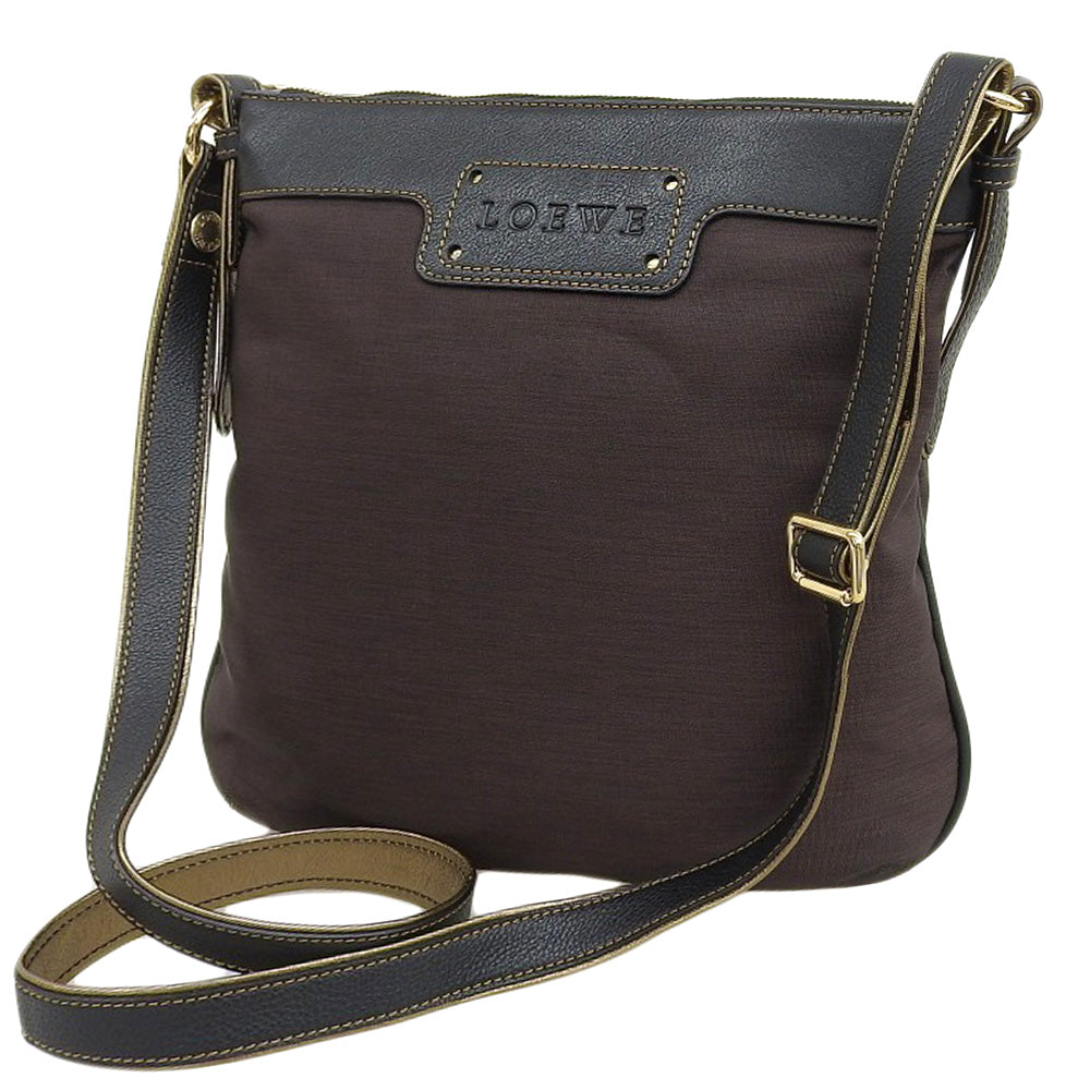 Loewe Anagram Nylon Leather Shoulder Bag