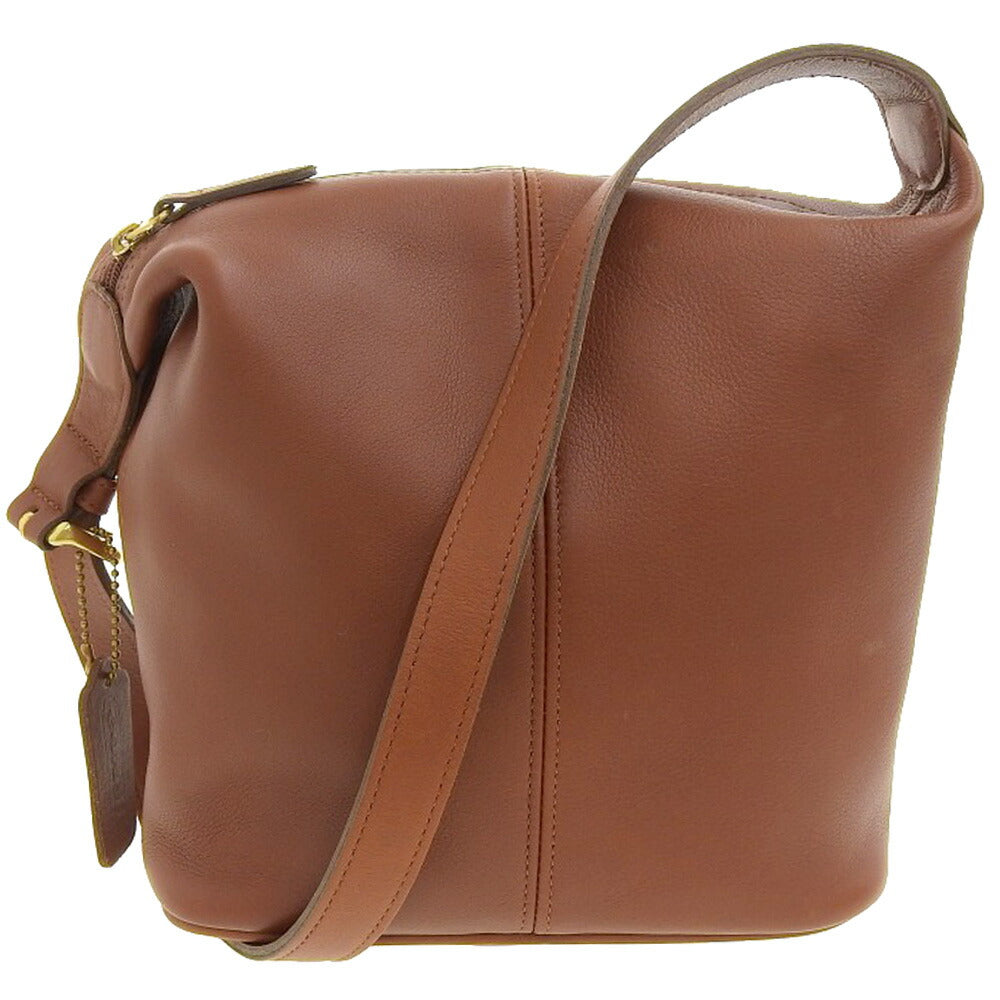 Coach Leather Shoulder Bag 4148 Brown