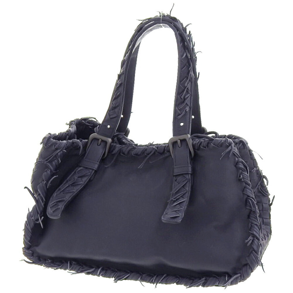 Bottega Veneta Leather Handbag 271930 Navy