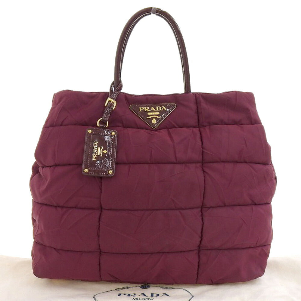 Prada Nylon Handbag BN1596 Bordeaux