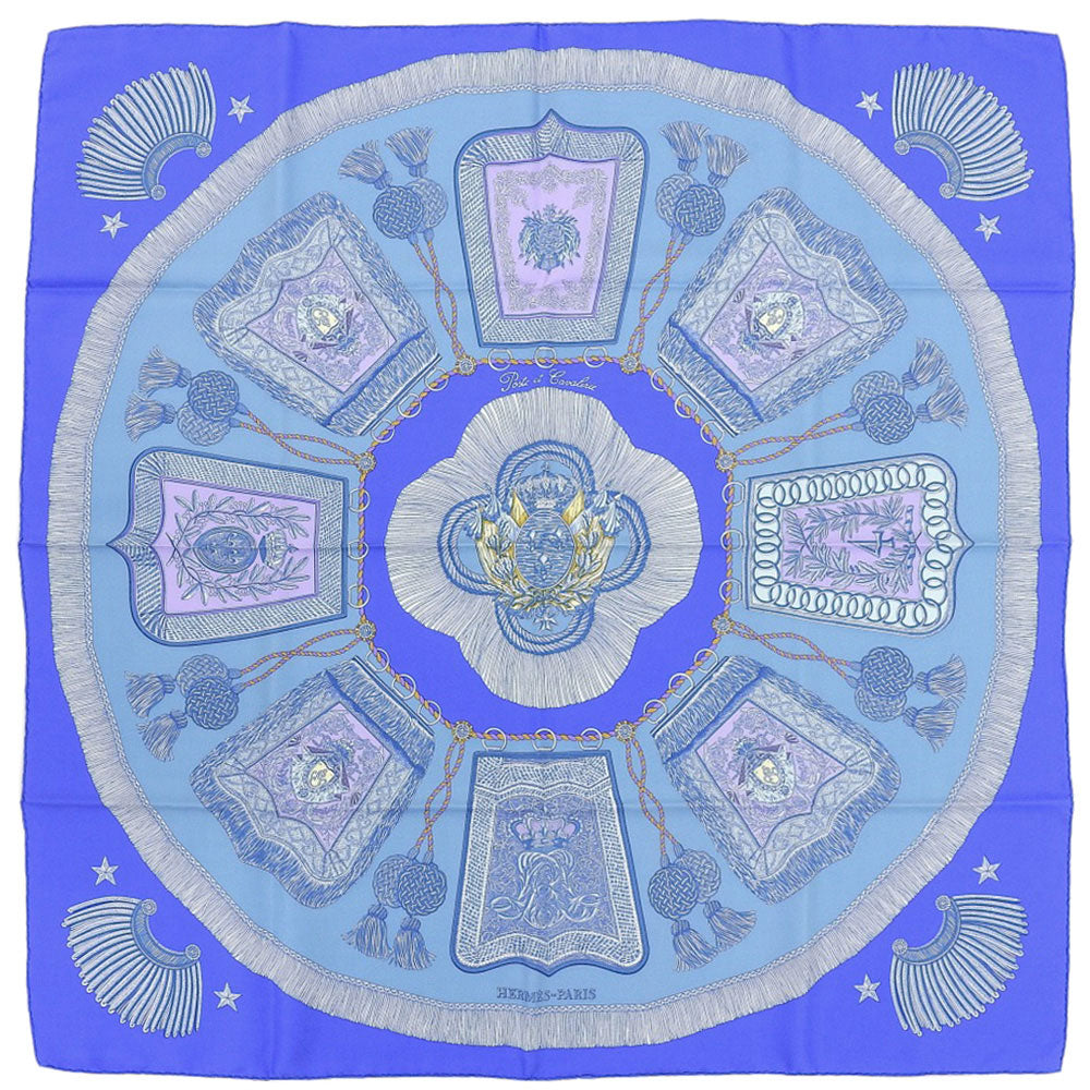 Hermes Silk Scarf Blue 90cm