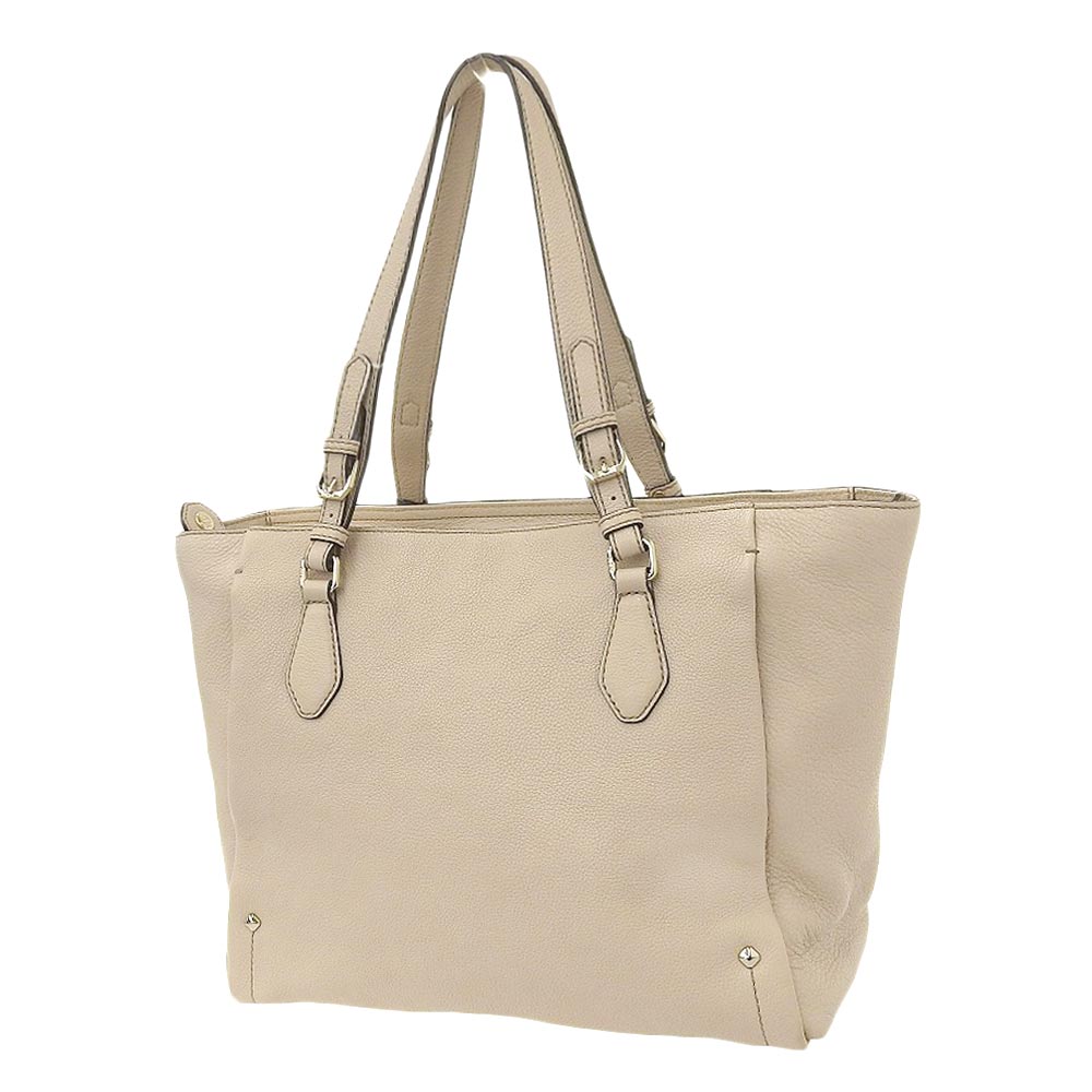 MCM Leather Tote Bag Light Beige E0486 in Great Condition