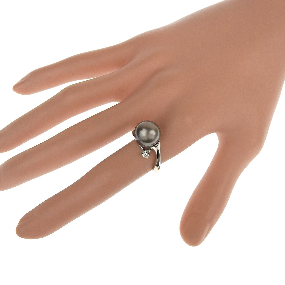 Pt900 Black Pearl Ring 14 No Brand