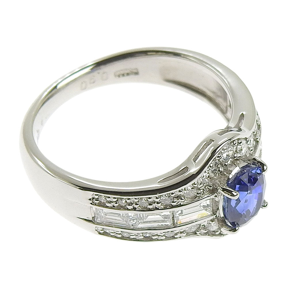 Platinum Sapphire Ring PT900 Size 13