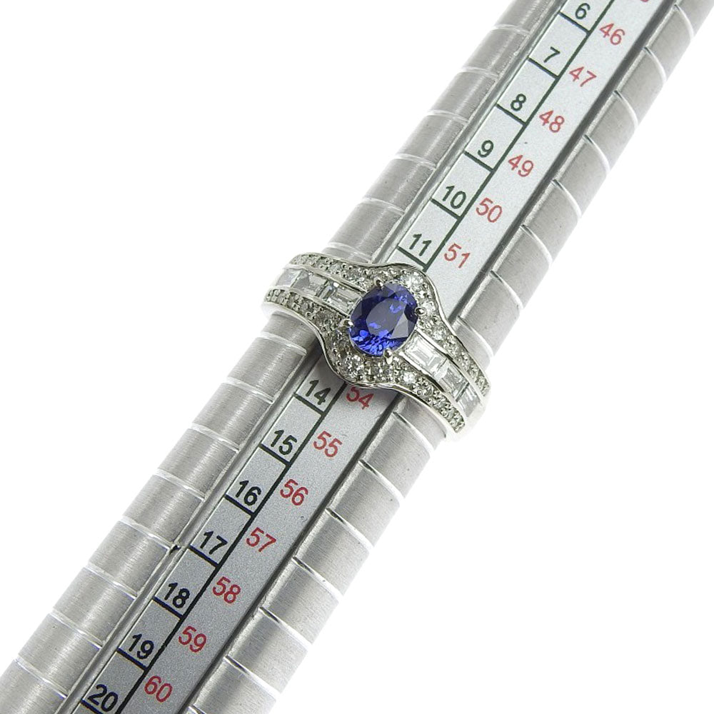 Platinum Sapphire Ring PT900 Size 13