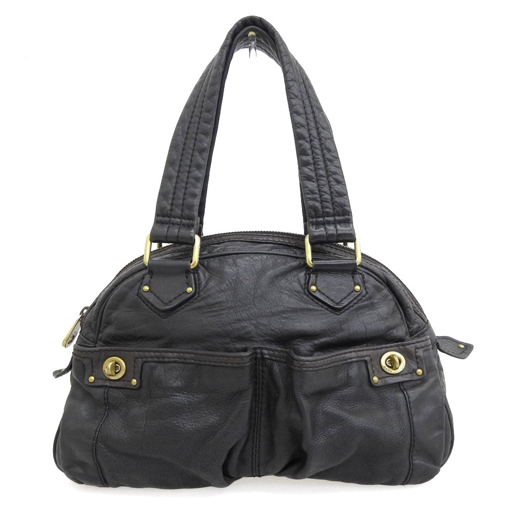 MARC JACOBS Leather Handbag Black Used in Good Condition