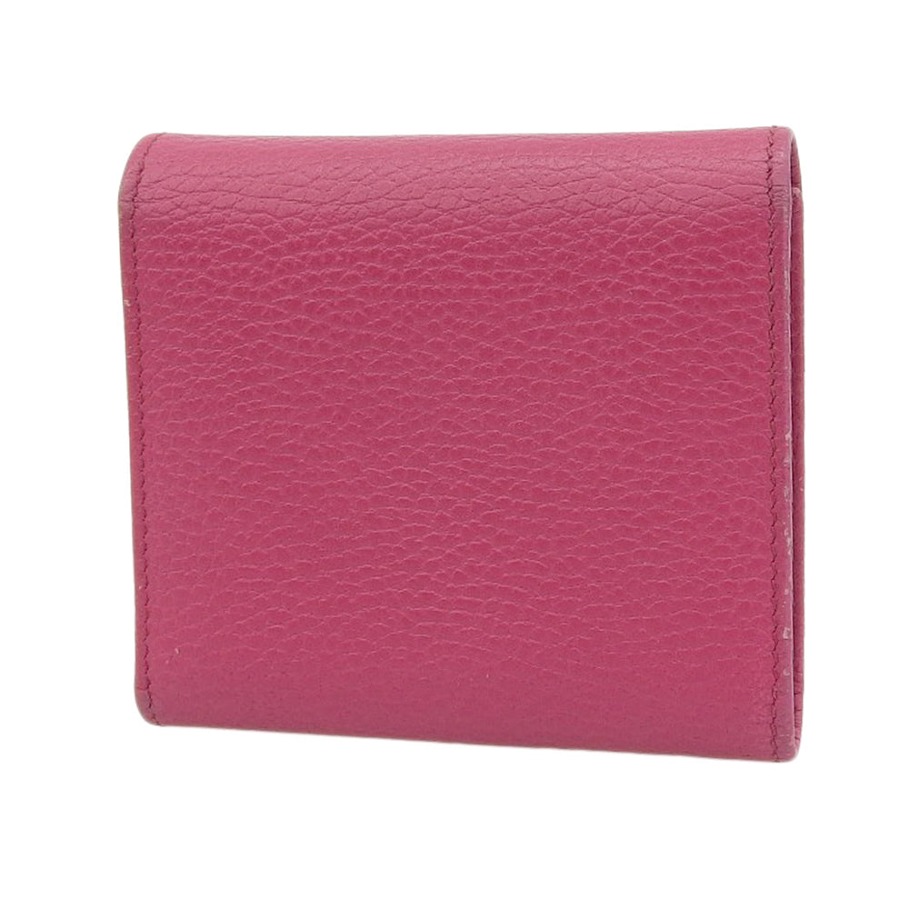 Gucci Leather Trifold Wallet Pink 368234