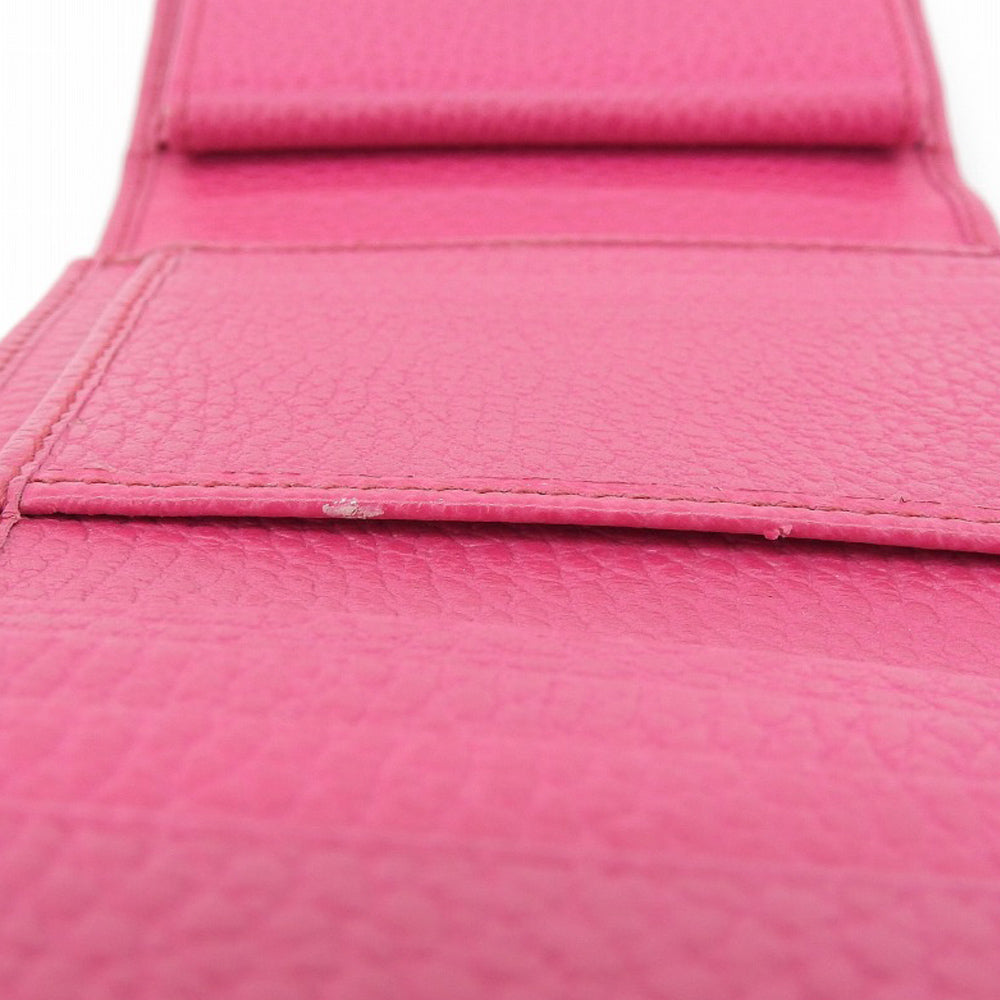 Gucci Leather Trifold Wallet Pink 368234 in Great Condition