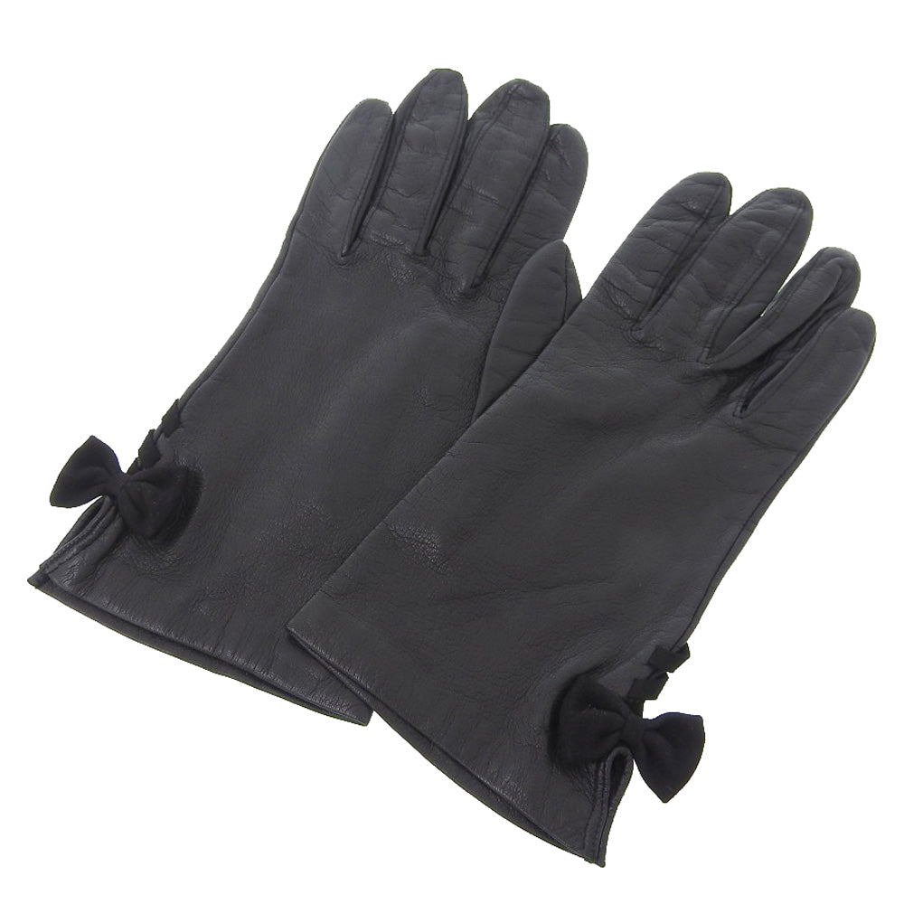 Bally Leather Gloves Black Size 7