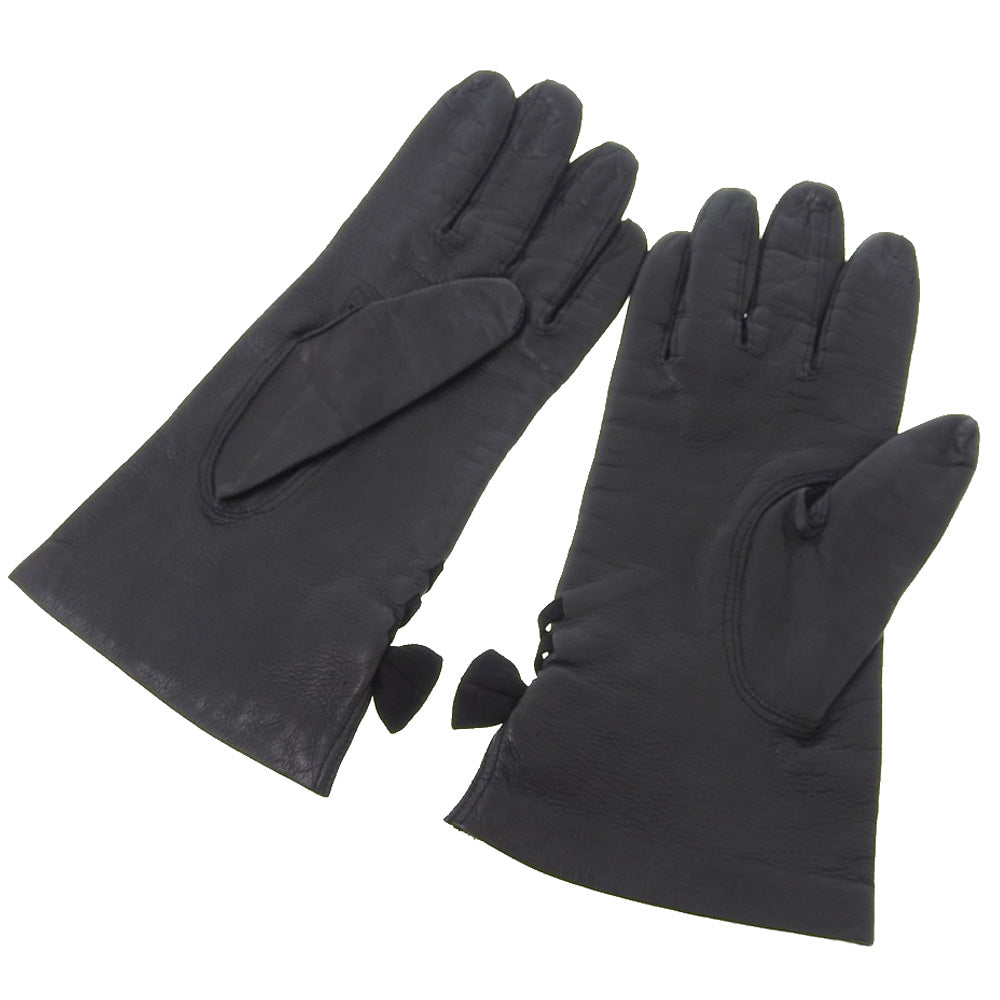 Bally Leather Gloves Black Size 7