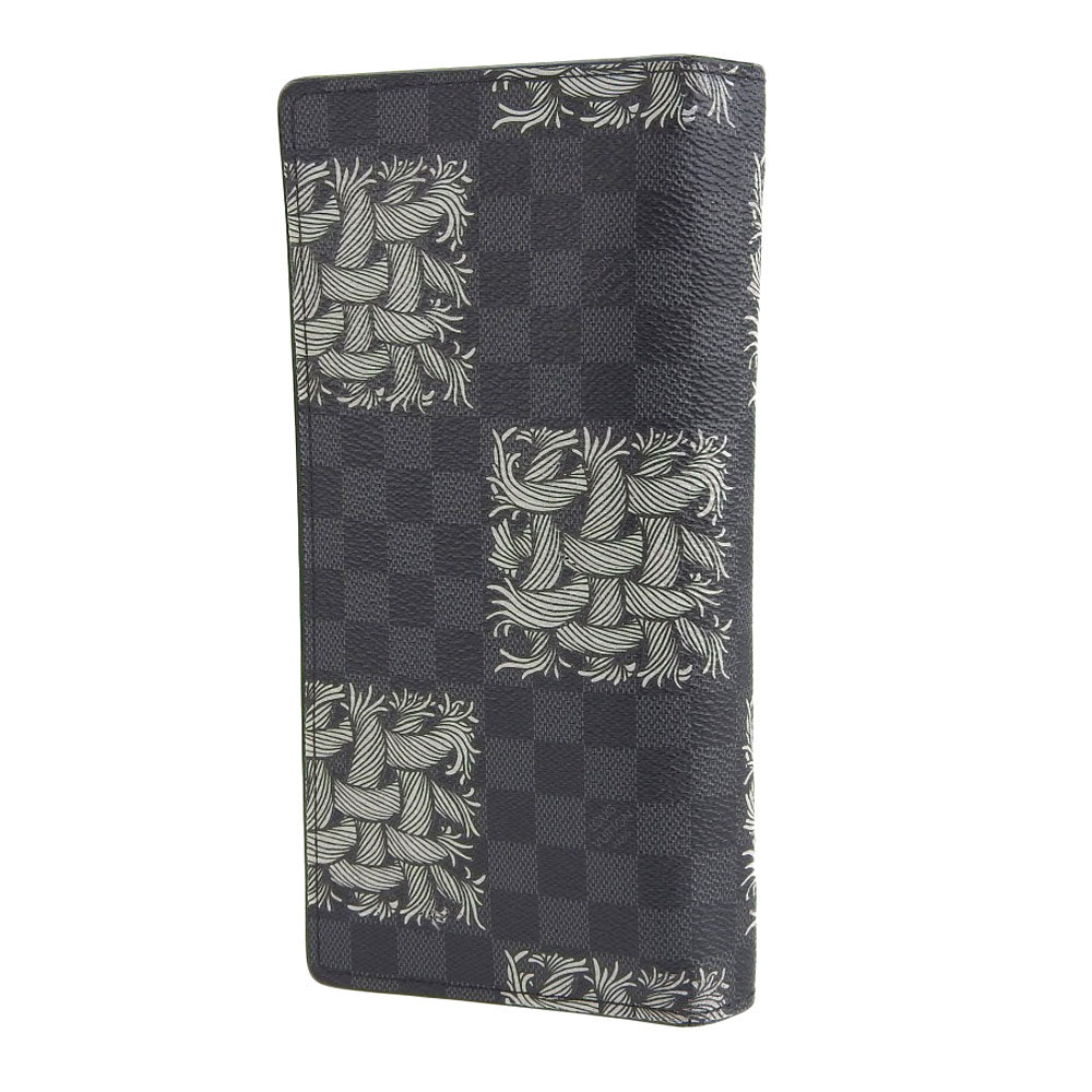 Louis Vuitton Damier Graphite Portefeuille Brazza Wallet N61211 in Great Condition