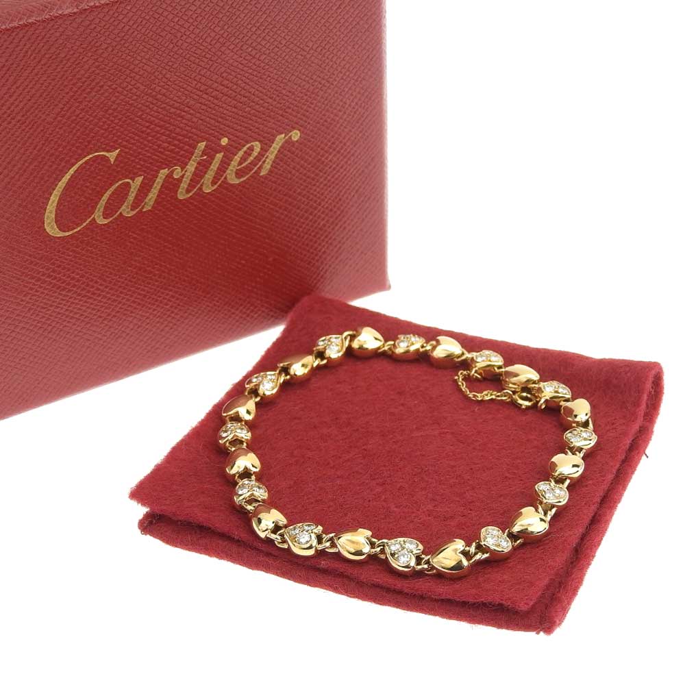 Cartier K18YG Diamond Bracelet 17.5cm in Excellent Condition