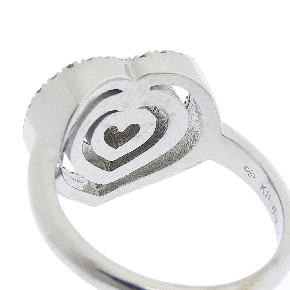 K18WG Diamond Heart Ring 0.33ct Size 11