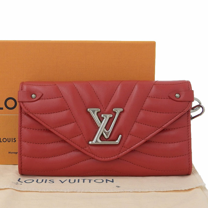 Louis Vuitton New Wave Long Wallet Red Quilted