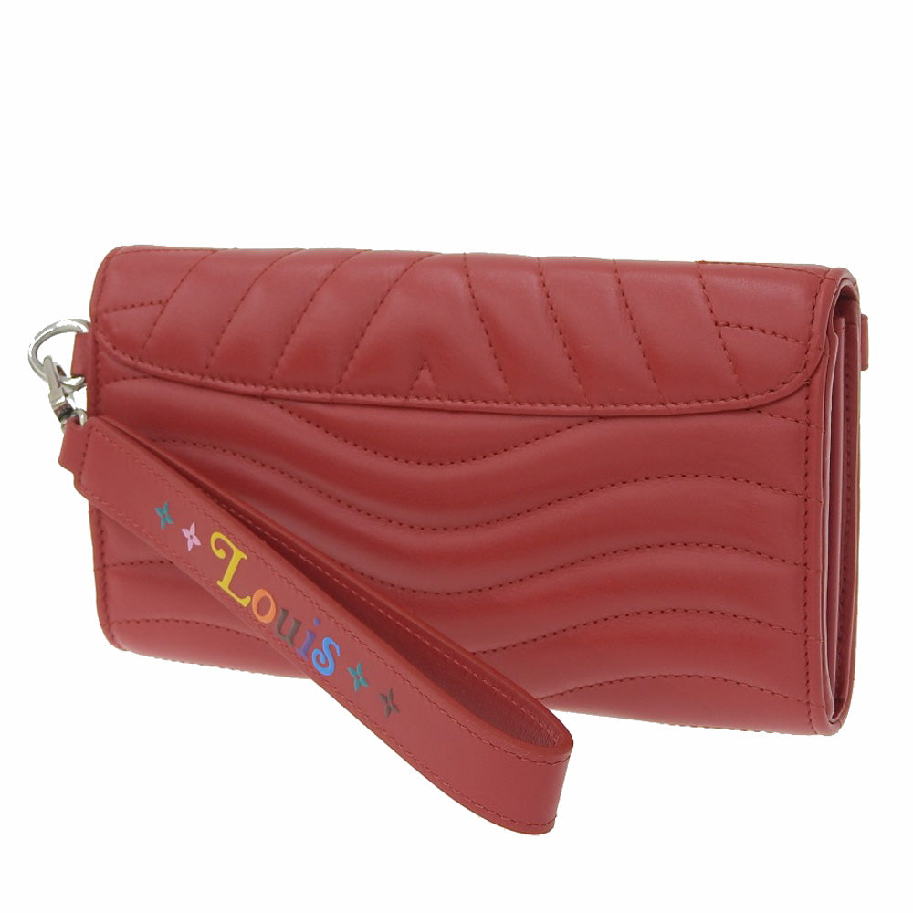 Louis Vuitton New Wave Long Wallet Red Quilted