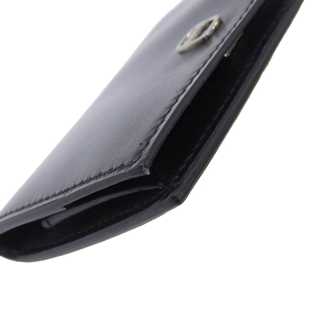 Salvatore Ferragamo Leather Coin Case Black