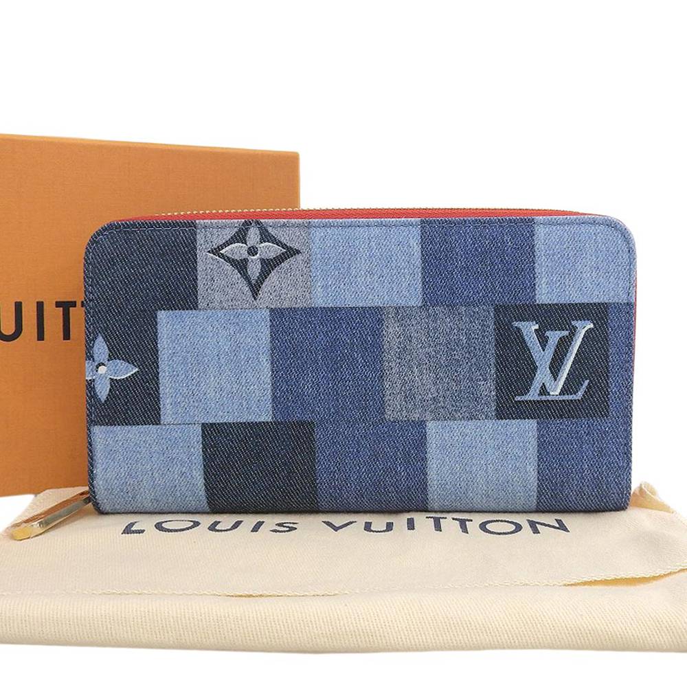 Louis Vuitton Monogram Denim Zippy Wallet M44938 in Pristine Condition