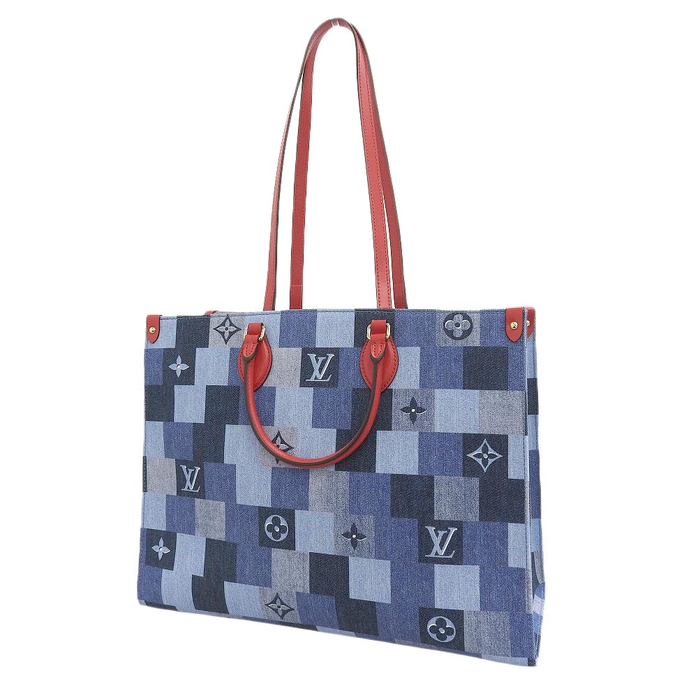 Louis Vuitton Monogram Denim OnTheGo GM Bag M44992 in Pristine Condition