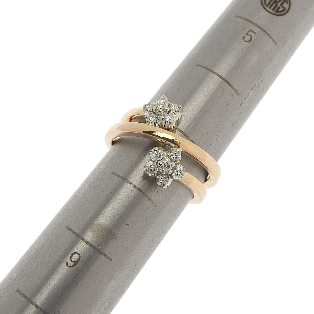 Vendome Aoyama K18PG Diamond Flower Ring