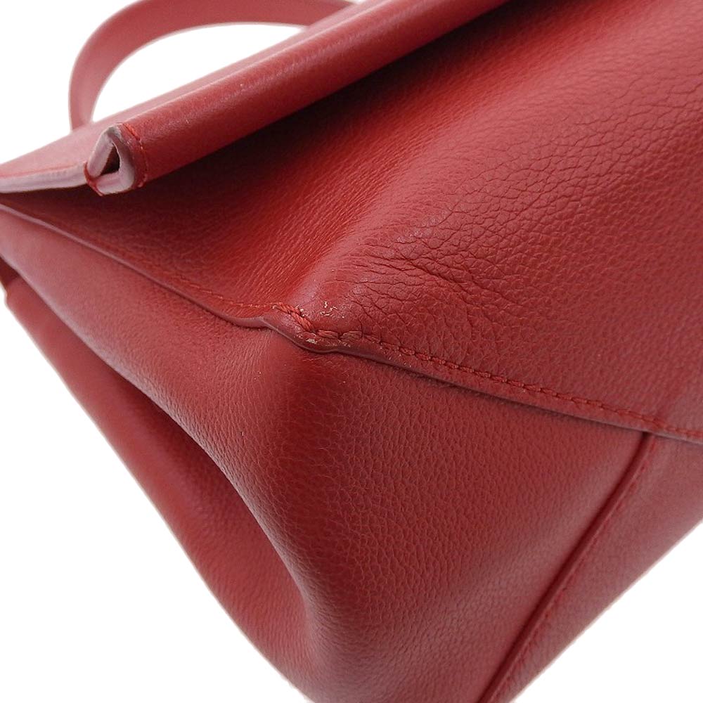 Louis Vuitton Lockme 2 Handbag Calf Leather Ruby Red M50363 in Great Condition