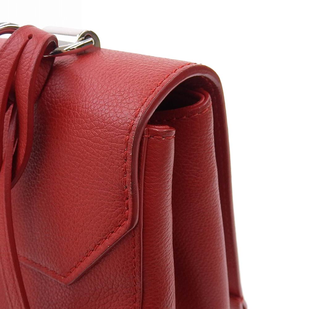 Louis Vuitton Lockme 2 Handbag Calf Leather Ruby Red M50363 in Great Condition