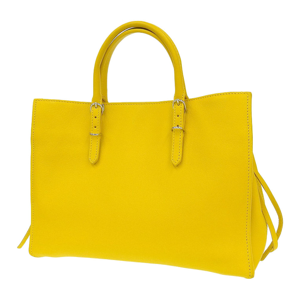 Balenciaga Leather Paper 2WAY Bag Yellow 370926