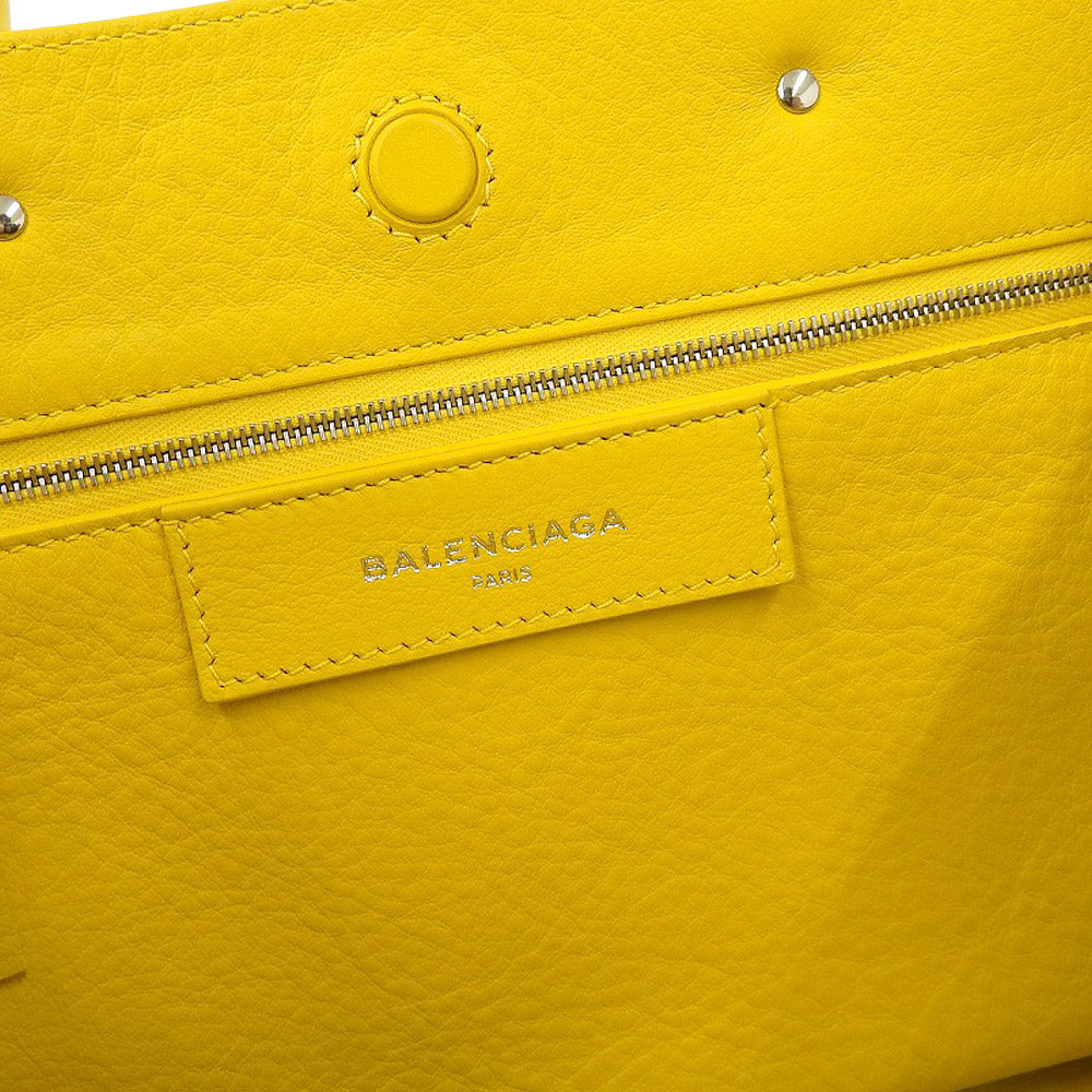 Balenciaga Leather Paper 2WAY Bag Yellow 370926