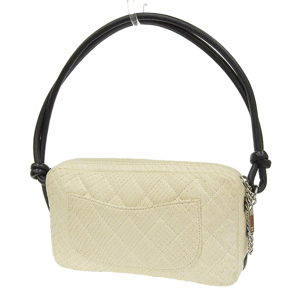 Chanel Cambon Line Python Shoulder Pouch