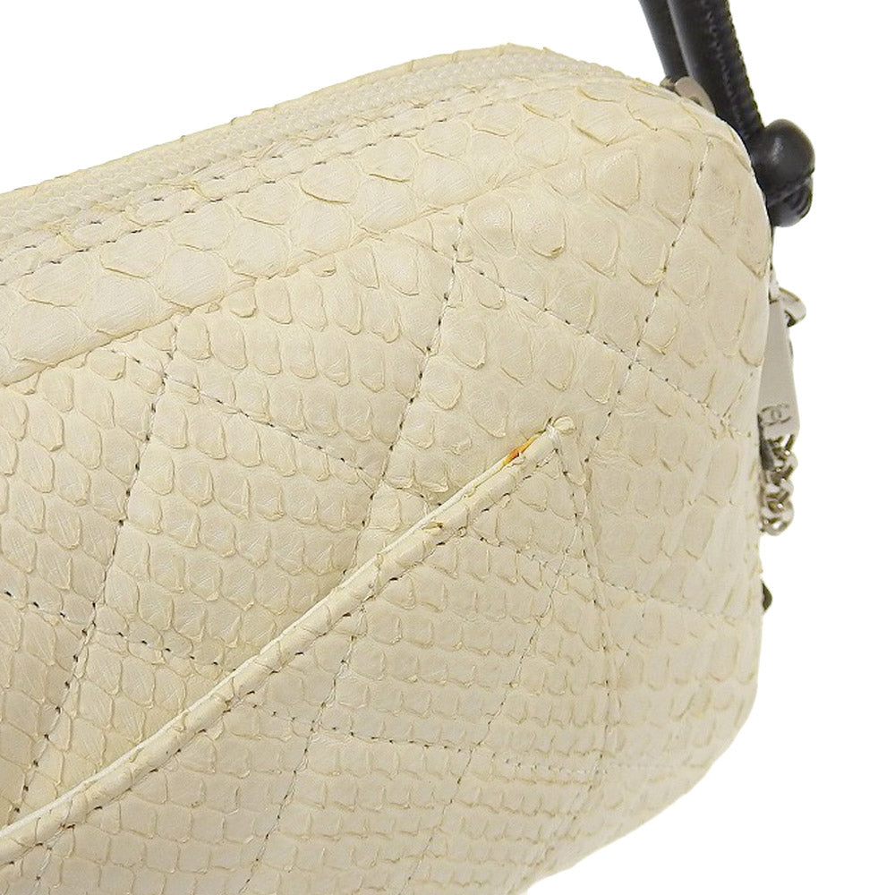 Chanel Cambon Line Python Shoulder Pouch