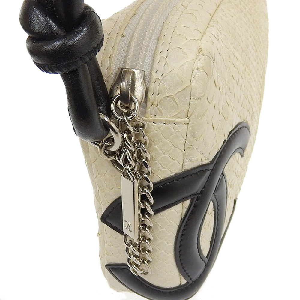 Chanel Cambon Line Python Shoulder Pouch