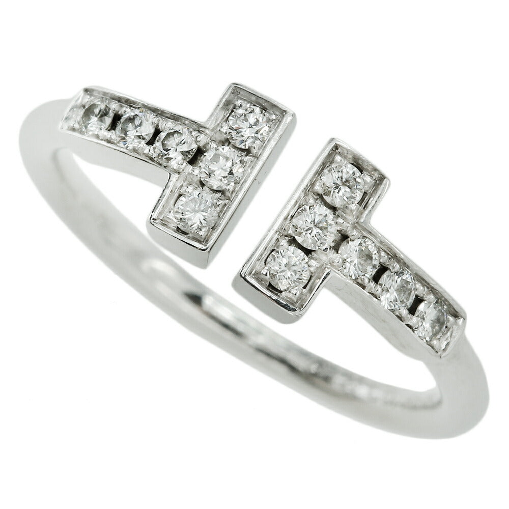 Tiffany & Co T Wire Ring Diamond K18WG