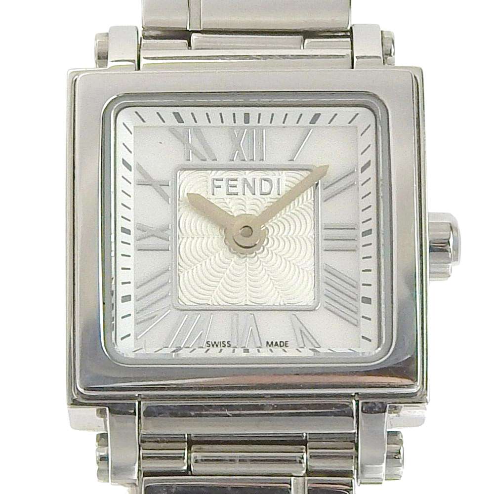 Fendi Quadro Mini Ladies Quartz Watch Stainless Steel in Great Condition