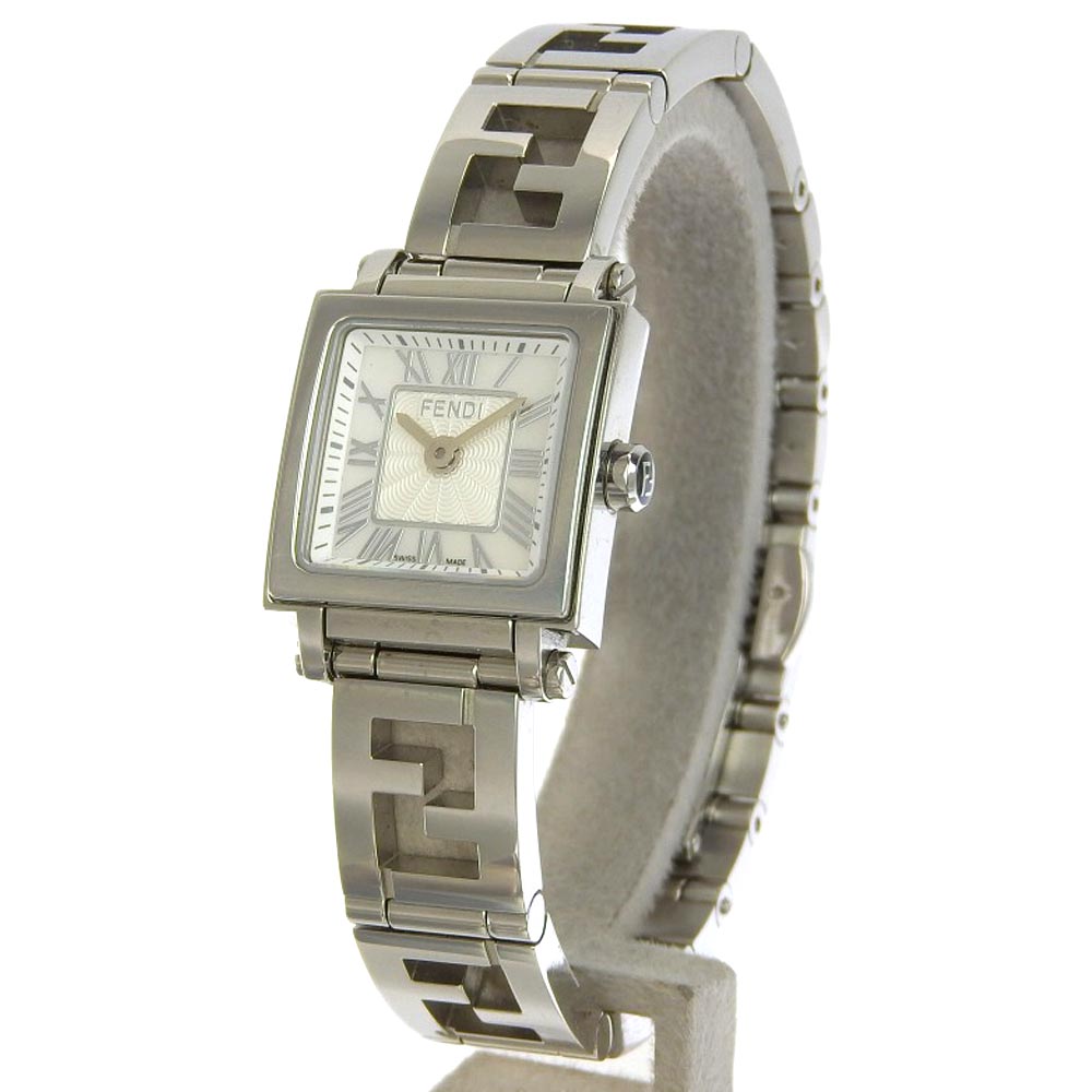 Fendi Quadro Mini Ladies Quartz Watch Stainless Steel in Great Condition