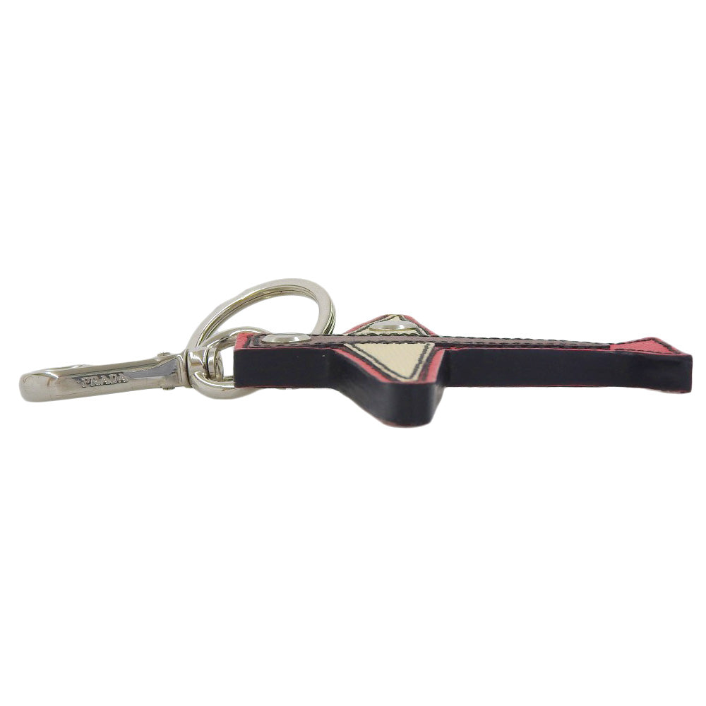 Prada Leather Airplane Charm Keychain