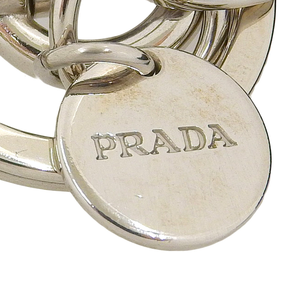 Prada Leather Airplane Charm Keychain