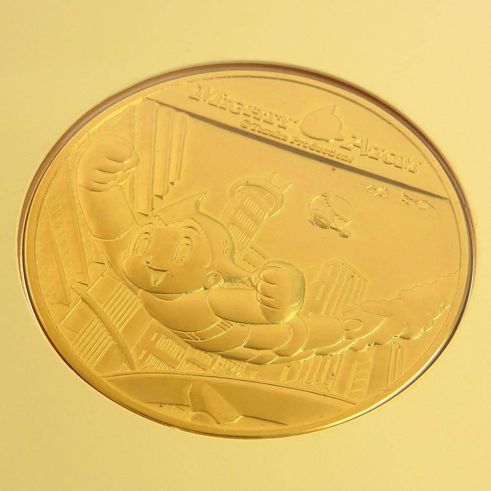 Tezuka Productions Astro Boy Official Commemorative Medal 24K Gold in Excellent Condition