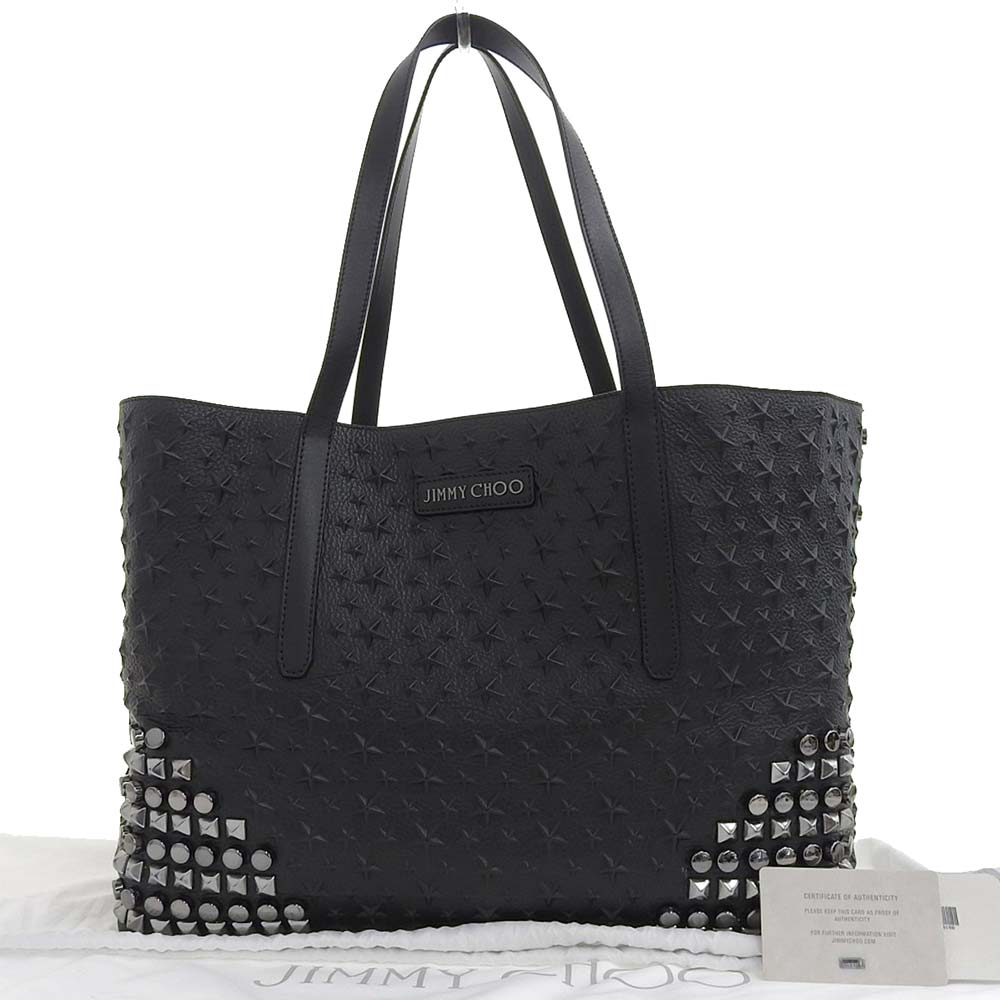 Jimmy Choo Leather Tote Bag Black in Great Condition