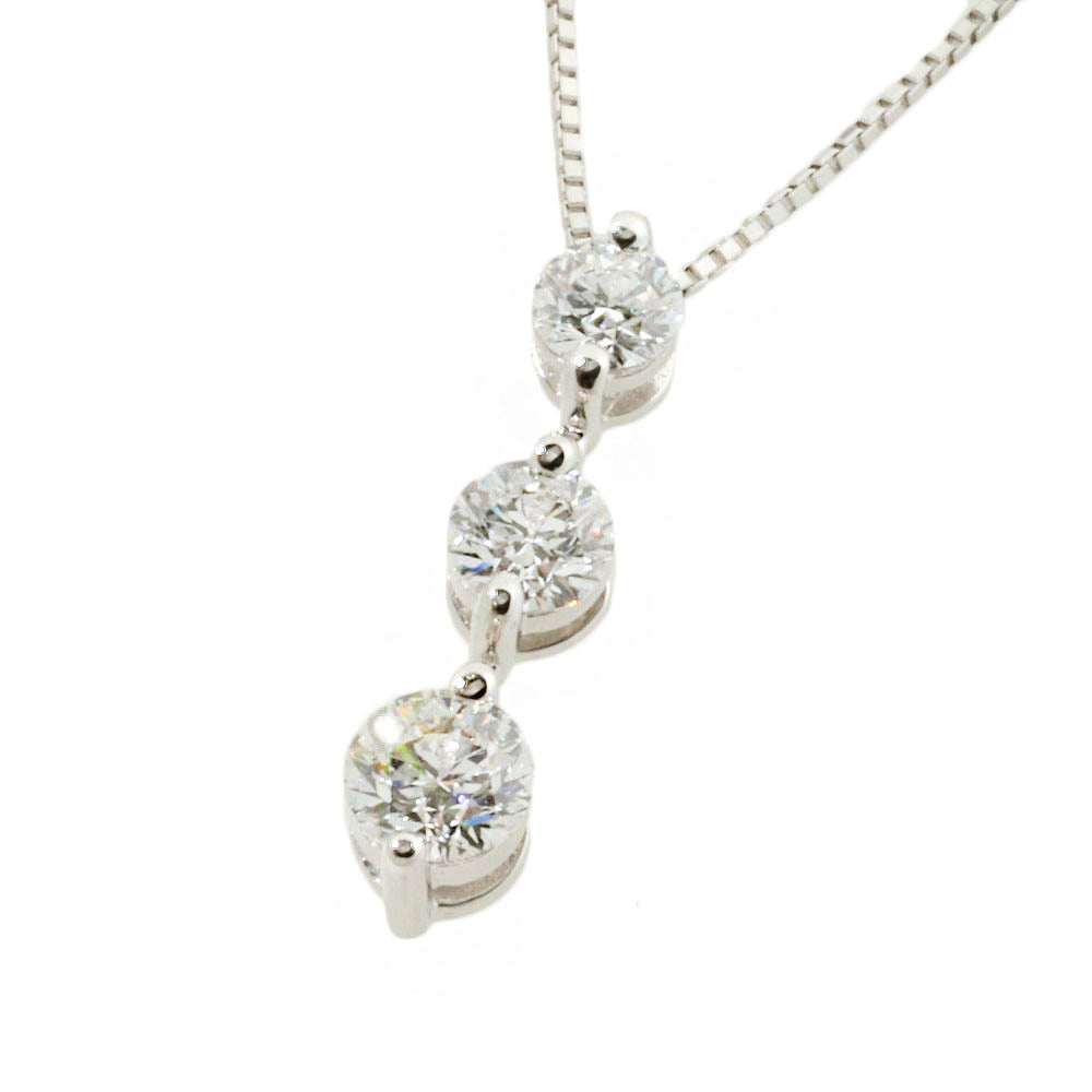 LOVE RENAISSANCE 3P Diamond Necklace Pt900 0.507ct/0.352ct/0.255ct