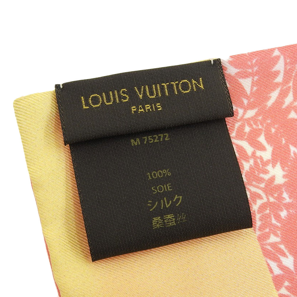 Louis Vuitton 100% Silk Bandana Tropical Flower Scarf M75272 8x120 in Great Condition