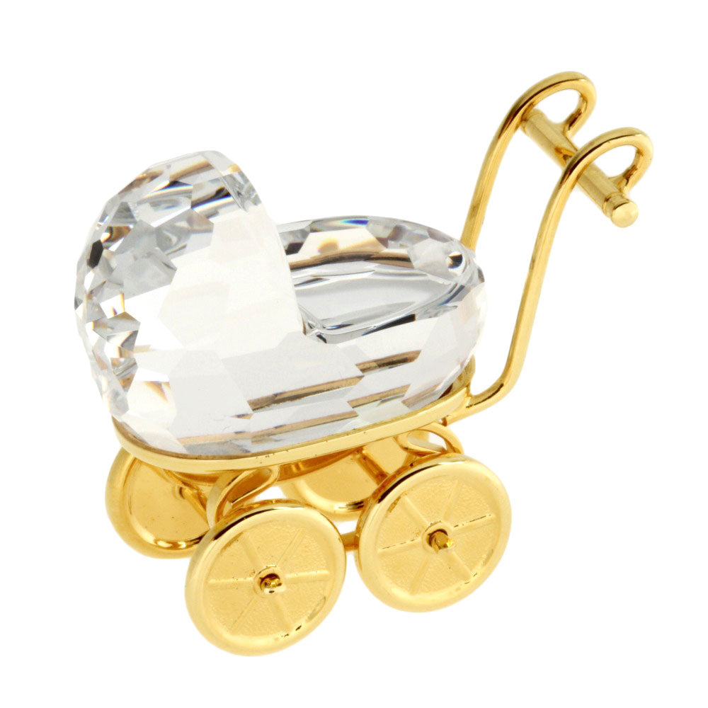 Swarovski Crystal Ornament Baby Carriage in Great Condition