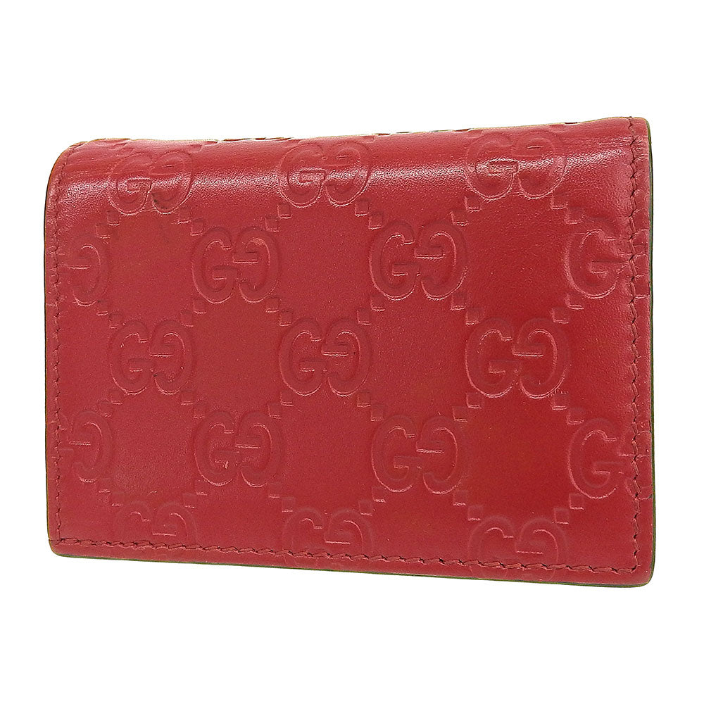 Gucci Shima Leather Bifold Wallet Cherry Red 476050