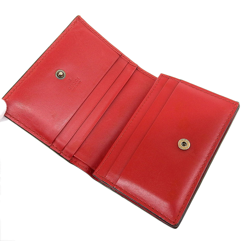 Gucci Shima Leather Bifold Wallet Cherry Red 476050