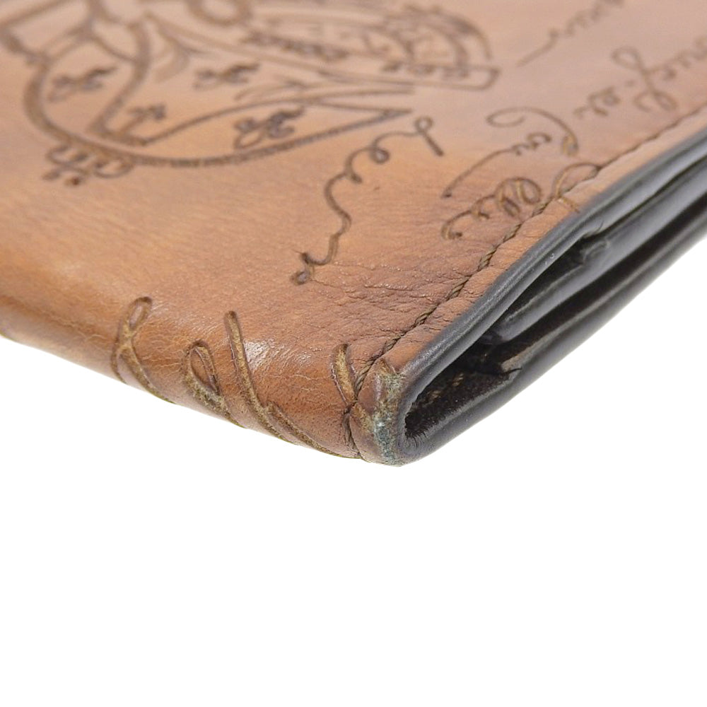 Berluti Calligraphy Bifold Wallet Brown