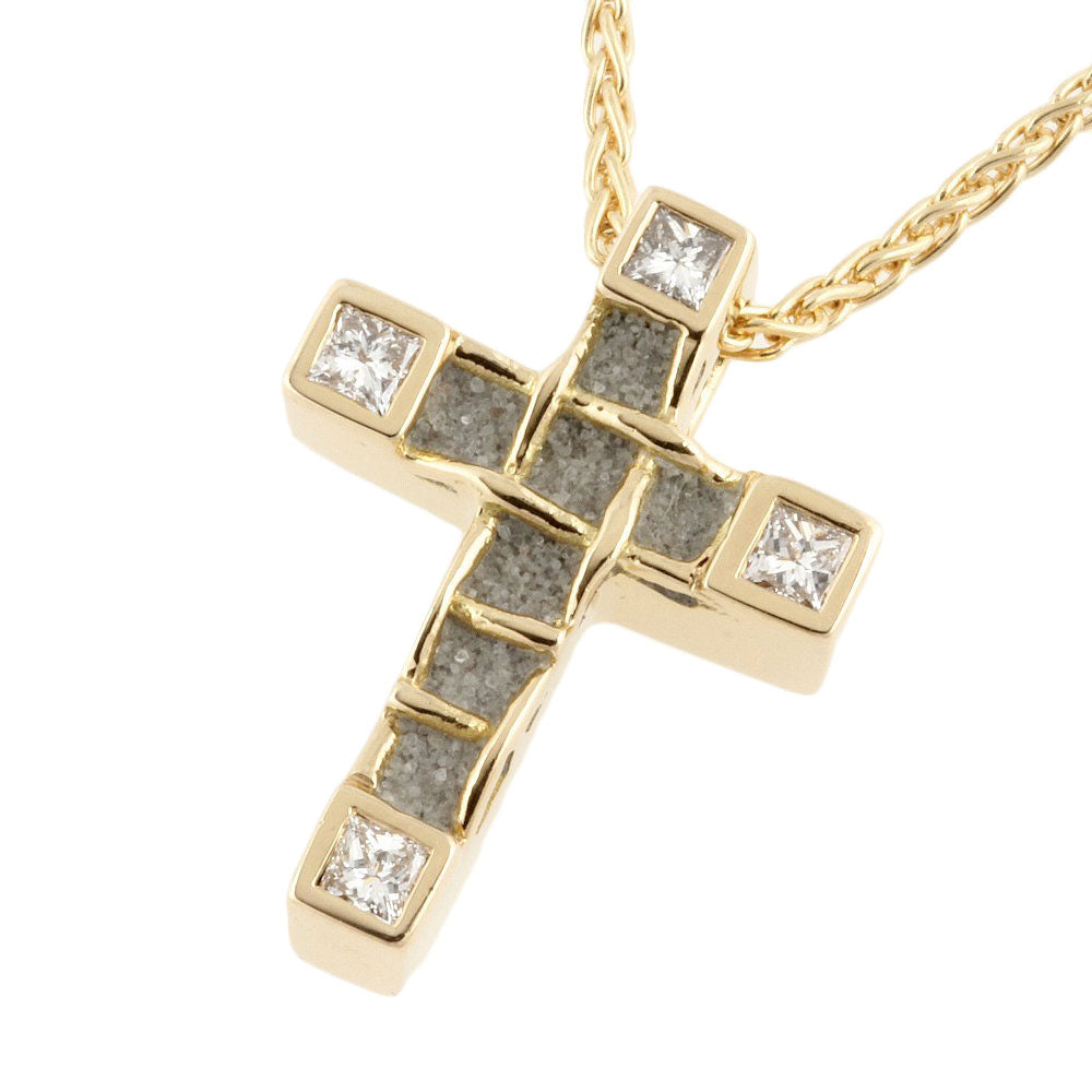 PATRICE FABRE K18YG Diamond Cross Necklace