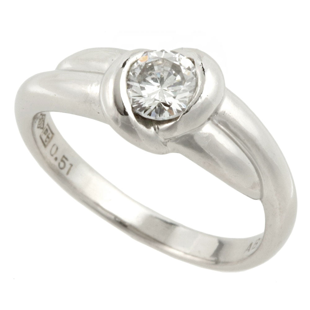 Platinum Pt900 Diamond Ring 0.51ct